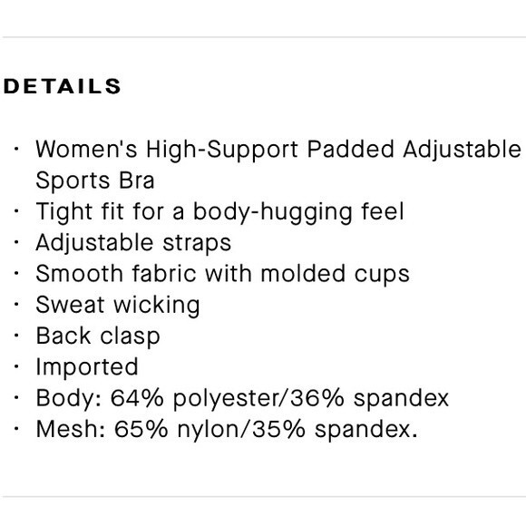 Nike Black Alpha Wire Free Training Athletic Dri-Fit High Support Bra 2X NEW - Picture 8 of 8